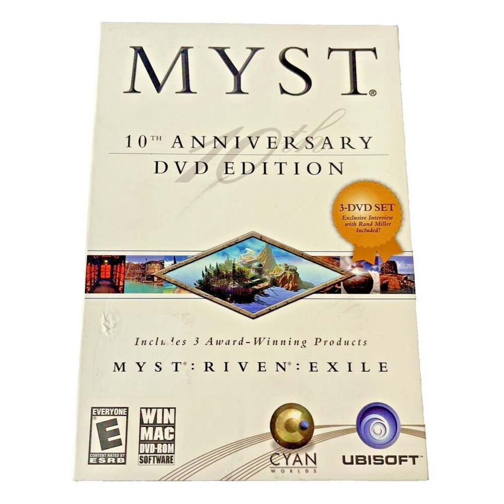 Myst: Riven Exile 10th Anniversary DVD Edition 3-Disc Set Ubisoft 2004 Ubisoft